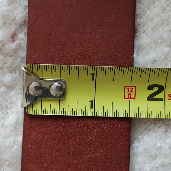 Women's Vintage Genuine Brown Leather Belt SIZE SMALL - Picture 5 of 9